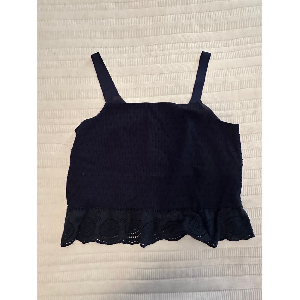 J. Crew 12 Eyelet Crop Tank